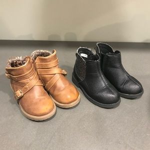 2 pairs Toddler Size 7 Boots